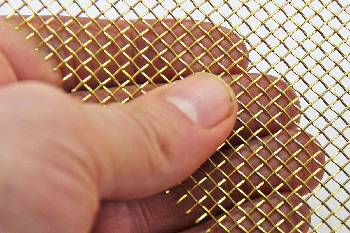 1pc Brass Woven Wire Mesh 20-200M Shielding Fabric 20 60 100 200 Mesh  Copper Wire Paint Filter Screen Non-Magnetic Signal Screen Net (Color :  20Mesh